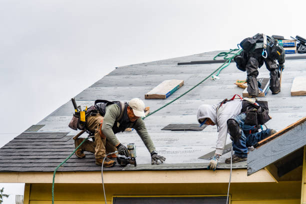 Professional Gutter Installation technician working in Stilesville, IN